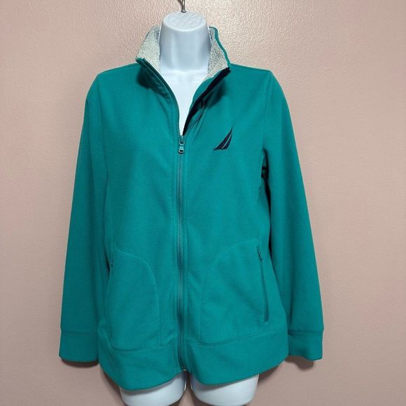 Nautica green fleece jacket small - Picture 3 of 8